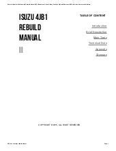 Full Download Isuzu 4Jb1 Rebuild Manual 