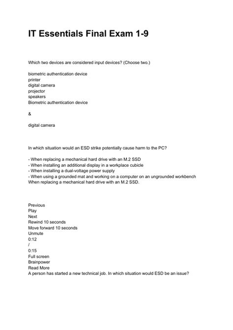 It Essentials 5 Final Exam Answers