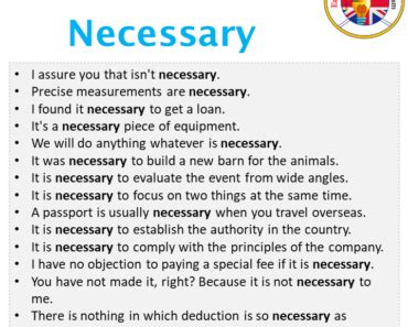 it is necessary that grammar