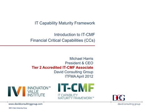 Download It Capability Maturity Framework Introduction To It Cmf 