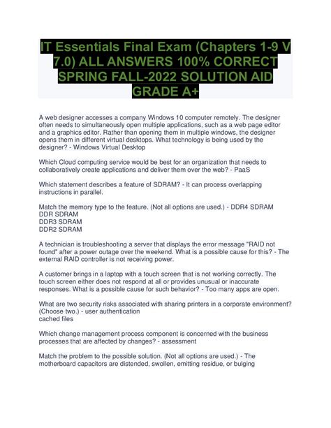 Full Download It Essentials Study Guide And Lab Answers 