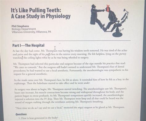 Read Online It S Like Pulling Teeth A Case Study In Physiology Answers 