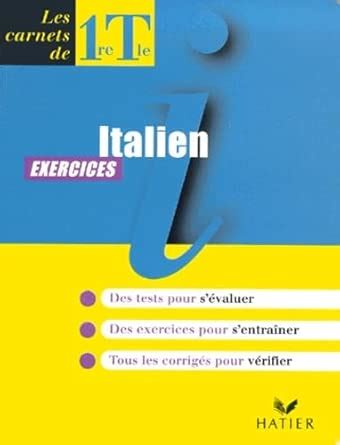 italien 1re et terminale carnet d exercices
