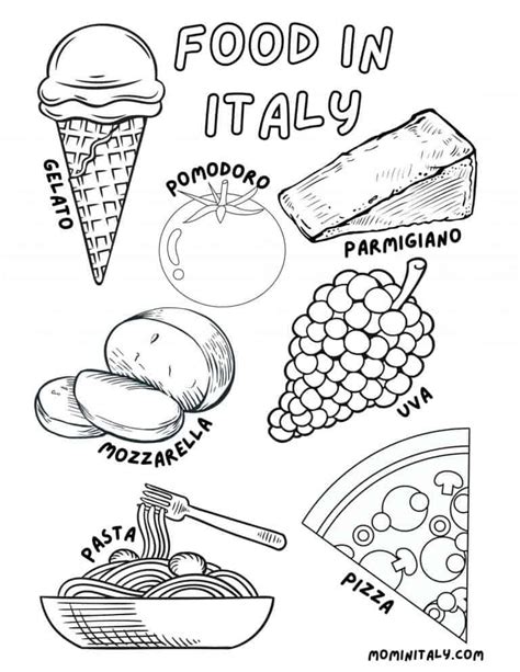 Italy Coloring Pages Food Cities Cars Amp More Italy Flag Coloring Page - Italy Flag Coloring Page