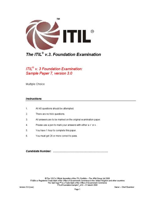 Full Download Itil Exam Papers 