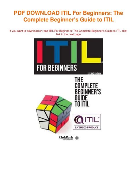 ITIL For Beginners: The Complete Beginner's Guide to ITIL