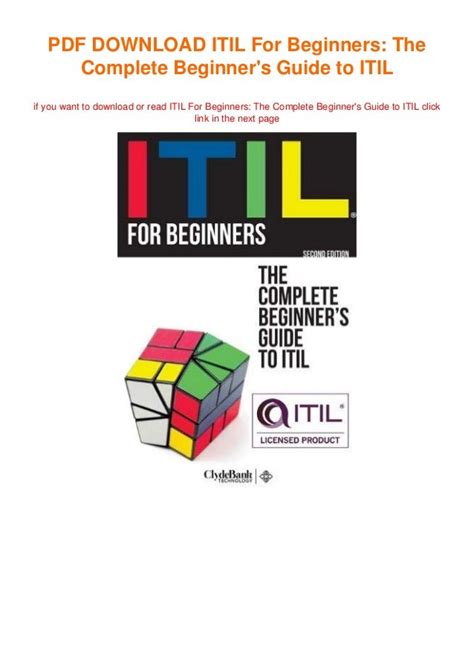 Read Itil For Beginners The Complete Beginners Guide To Itil 