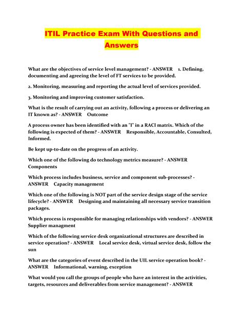 Read Online Itil Rcv Exam Questions 