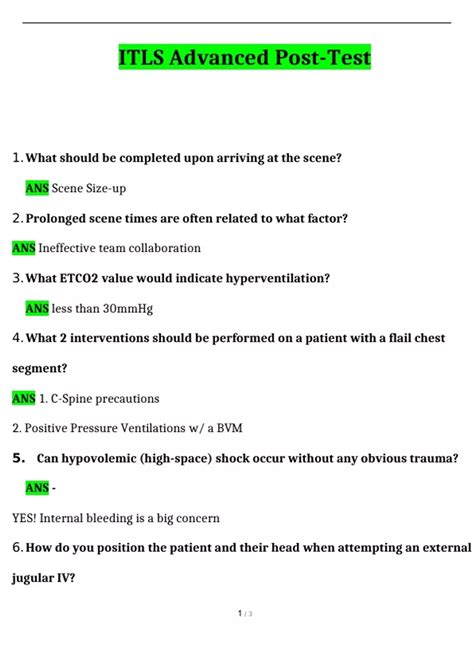 Read Online Itls Post Test Answers 