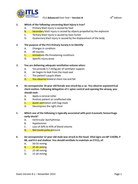 Read Itls Post Test Questions And Answers File Type Pdf 