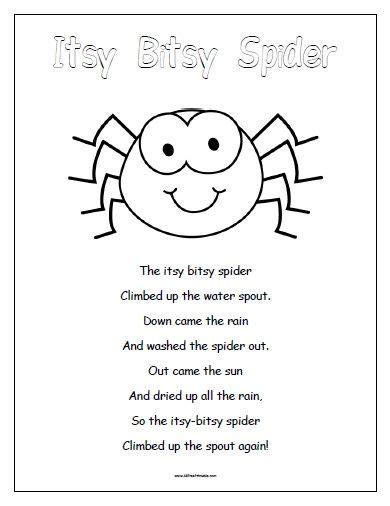 Itsy Bitsy Spider Free Printable Little Puddins Free Itsy Bitsy Spider Printable Book - Itsy Bitsy Spider Printable Book