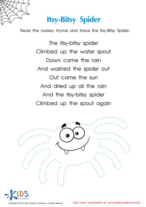 Itsy Bitsy Spider Worksheets 99worksheets Itsy Bitsy Spider Worksheet - Itsy Bitsy Spider Worksheet