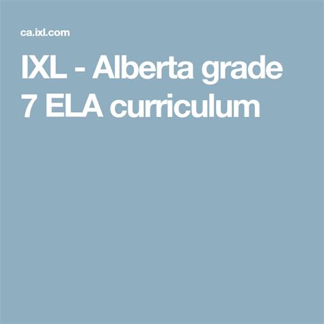 Ixl Alberta Grade 7 Ela Curriculum Ixl English Grade 7 - Ixl English Grade 7