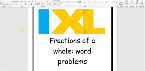 Ixl Fractions Of A Whole Word Problems Grade Ixl Fractions - Ixl Fractions