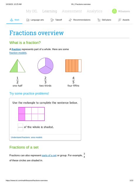 Ixl Fractions Overview Learning Fractions For Adults - Learning Fractions For Adults