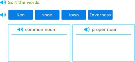Ixl Sort Common And Proper Nouns 1st Grade Common And Proper Nouns First Grade - Common And Proper Nouns First Grade
