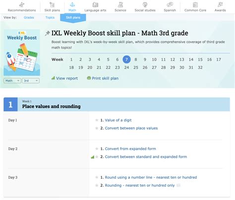 Ixl Weekly Plan Third Grade Ixl Math Grade - Ixl Math Grade