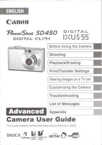 Full Download Ixus 55 Digital Camera User Guide 