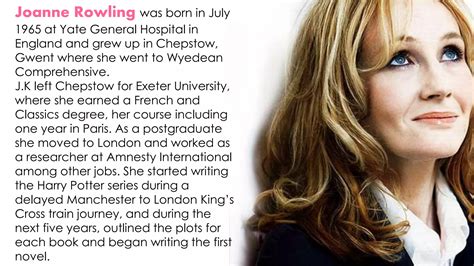 J K Rowling Born