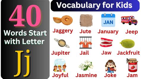 J Words For Kids   300 Words That Start With J Words Starting - J Words For Kids