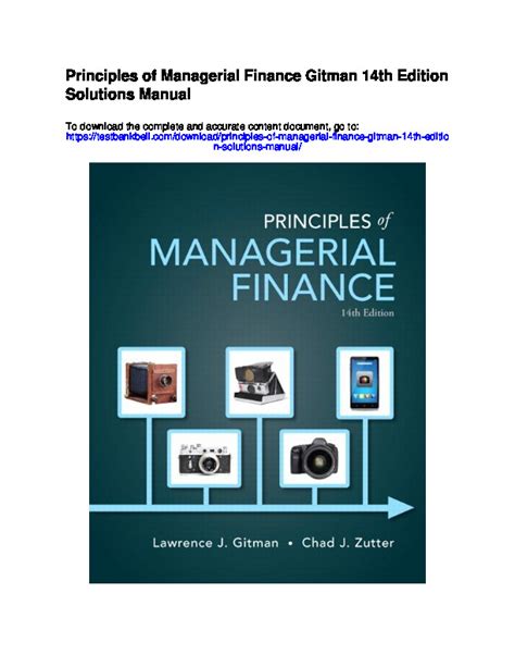 Download J Gitman Managerial Finance Solution Manual Free 