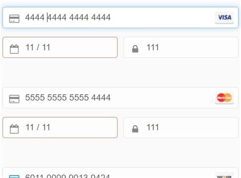 jQuery Credit Card Input Mask Plugin Credit.js Free jQuery Plugins