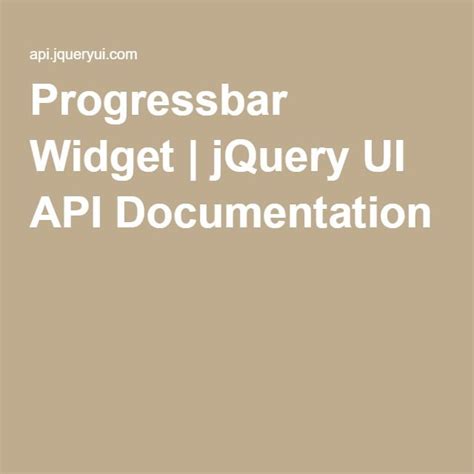 jQuery UI Progressbar The jQuery Plugin Registry. 