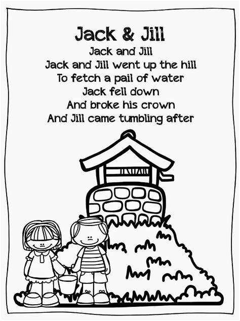 Jack And Jill Nursery Rhyme Coloring Page Nursery Rhyme Coloring Pages Printable - Nursery Rhyme Coloring Pages Printable