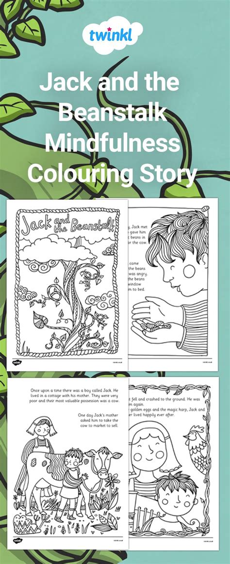 Jack And The Beanstalk Mindfulness Coloring Story Twinkl Jack And The Beanstalk Colouring - Jack And The Beanstalk Colouring