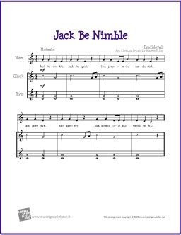 Jack Be Nimble Free Orff Orchestration Sheet Music Jack Be Nimble Jack Be Quick - Jack Be Nimble Jack Be Quick