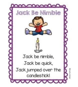 Jack Be Nimble Nursery Rhymes Mother Goose Club Jack Be Nimble Coloring Page - Jack Be Nimble Coloring Page