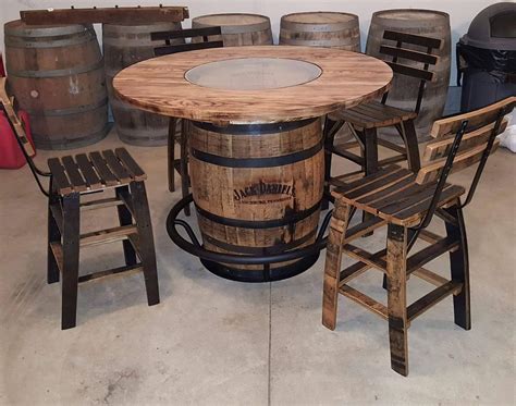 Jack Daniels Whiskey Barrel Tables