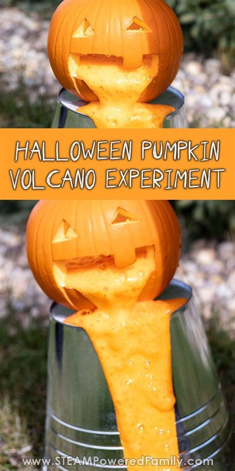 Jack O Lantern Pumpkin Volcano Halloween Science Experiments Pumpkin Science Preschool - Pumpkin Science Preschool