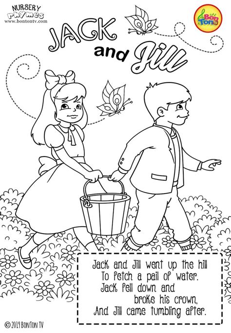 Jack Sprat Nursery Rhyme Coloring Page   Nursery Rhyme Jack Sprat Coloring Page Download Print - Jack Sprat Nursery Rhyme Coloring Page