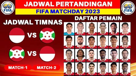 jadwal fifa match day timnas indonesia