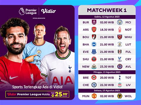 JADWAL PREMIER LEAGUE 2024 25：Jadwal Pertandingan dan Klasemen Sementara Liga Inggris 2024/25