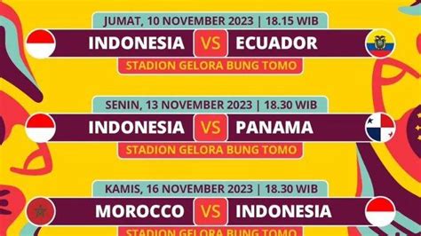 jadwal timnas u 17 piala dunia indonesia