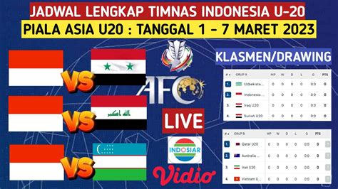 JADWAL TIMNAS U 20 VS UZBEKISTAN：Digelar di China, Berikut Jadwal Lengkap Timnas Indonesia di