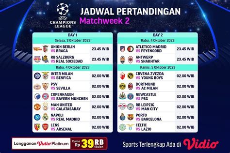 JADWAL LIGA CHAMPION 2023 LIVE SCTV - Jadwal Sepakbola - Jadwal Bola Hari Ini 15 Oktober 2024 - Jadwal TV