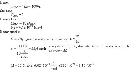 jak obliczac mole