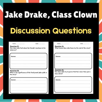 Full Download Jake Drake Class Clown Discussion Guide 