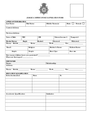 jamaica constabulary force district constable application form