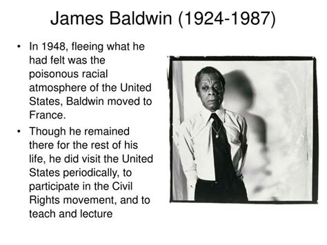 james baldwin biography timeline examples