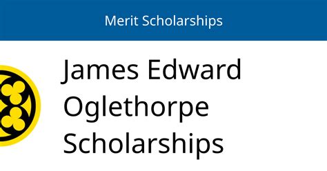 james edward oglethorpe scholarship