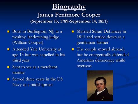 james fenimore cooper biography timeline examples