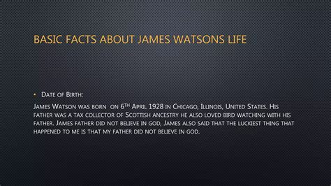 james watson contributions to science