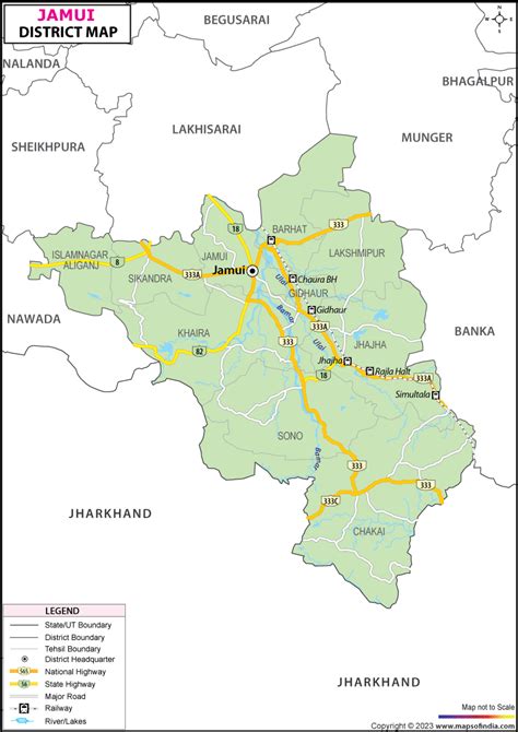 Jamui District Map