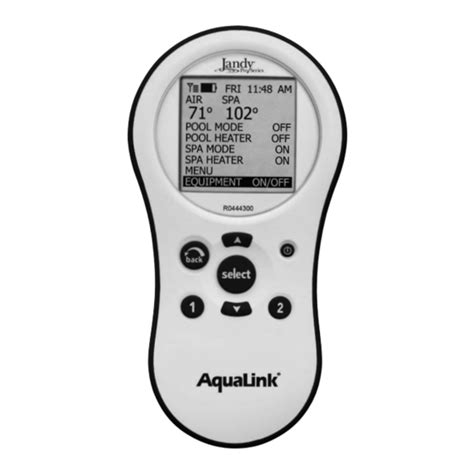 Jandy Remote Control Manual