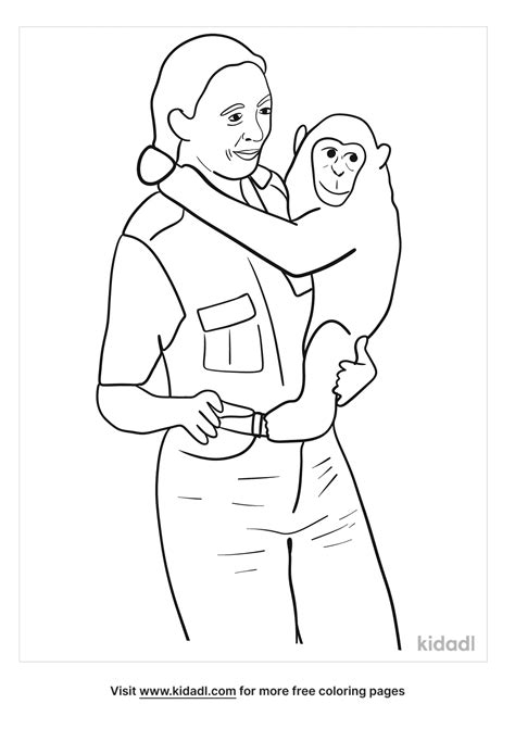 Jane Goodall Coloring Page At Getcolorings Com Free Jane Goodall Coloring Page - Jane Goodall Coloring Page