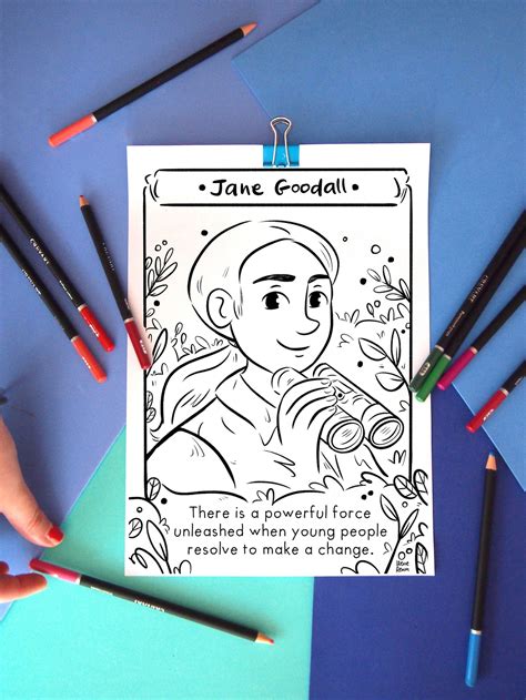 Jane Goodall Coloring Page Women In Stem Coloring Jane Goodall Coloring Page - Jane Goodall Coloring Page